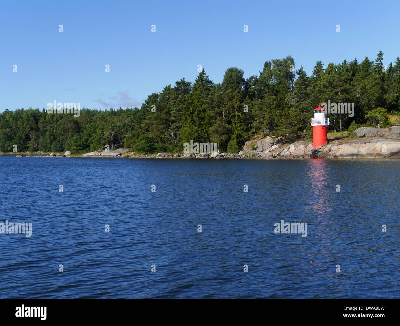 beacon on björkö, stockholm archipelago, stockholms län, sweden Stock Photo