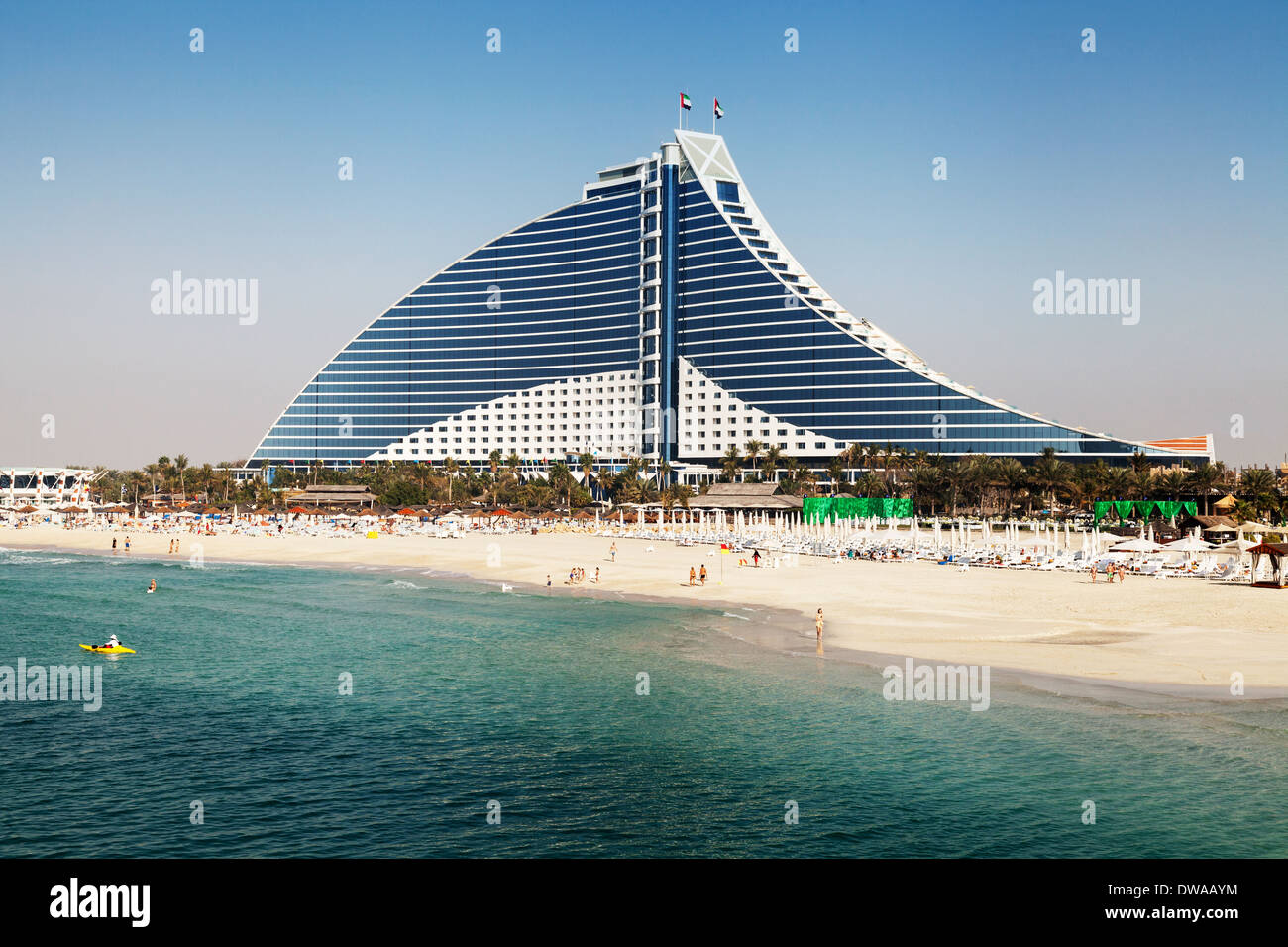 The Jumeirah Beach Hotel, Dubai;  a luxury 5 star hotel, Dubai, UAE, United Arab Emirates Middle East Stock Photo