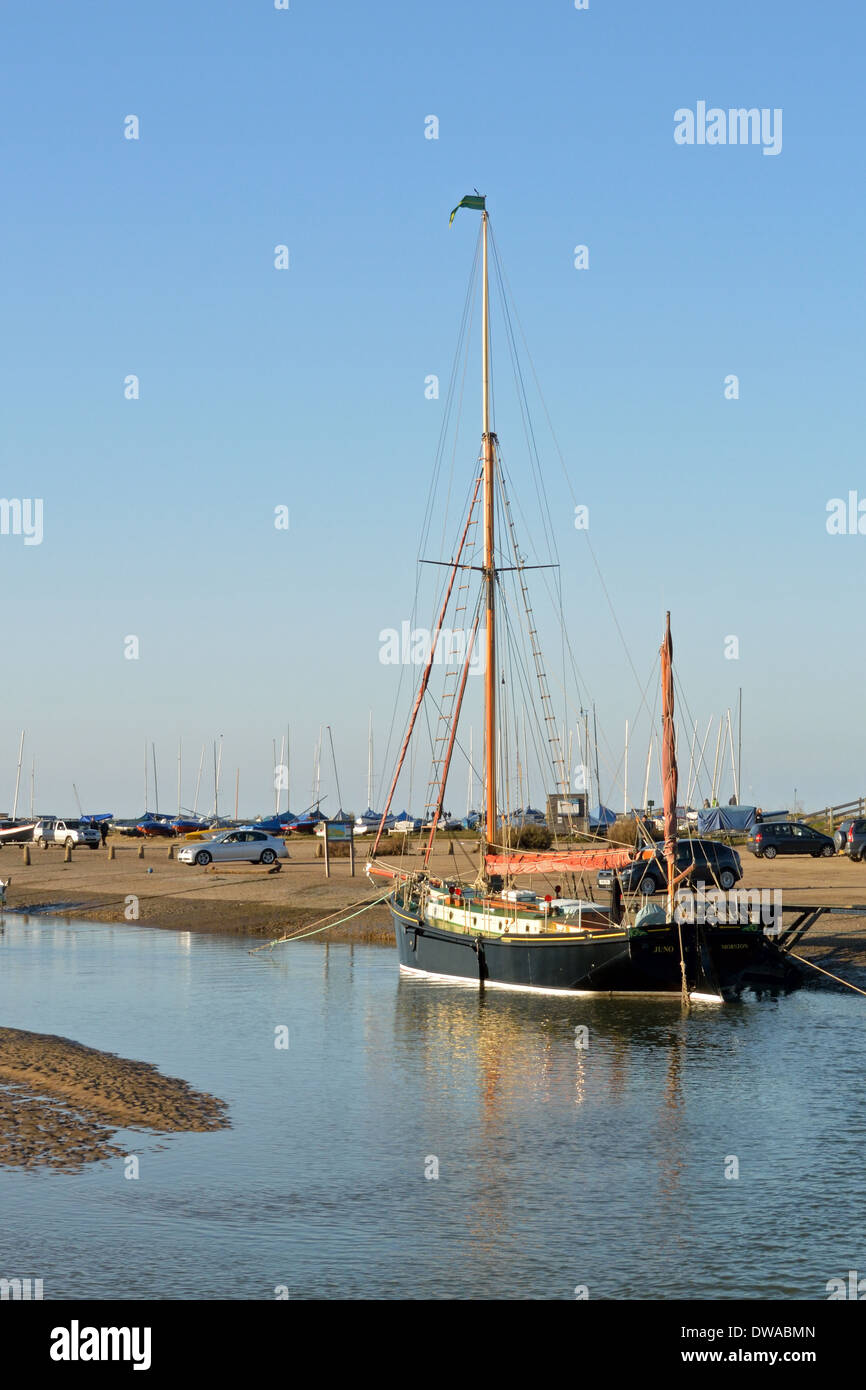 Sailing barge Juno in Blakeney Harbour, Norfolk, UK Stock Photo Alamy