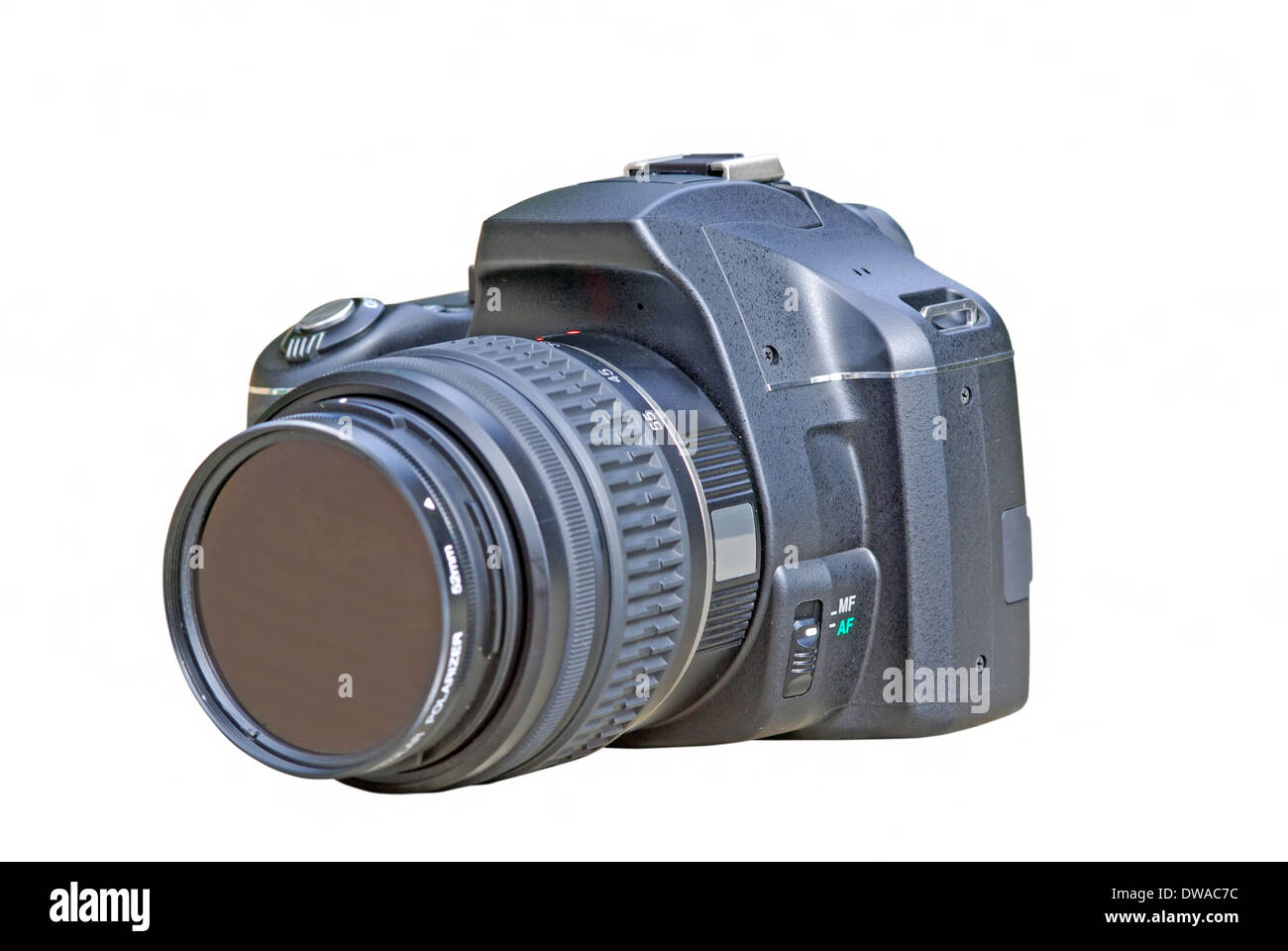 DSLR camera with kit lens attached isolated on white Stock Photo Alamy