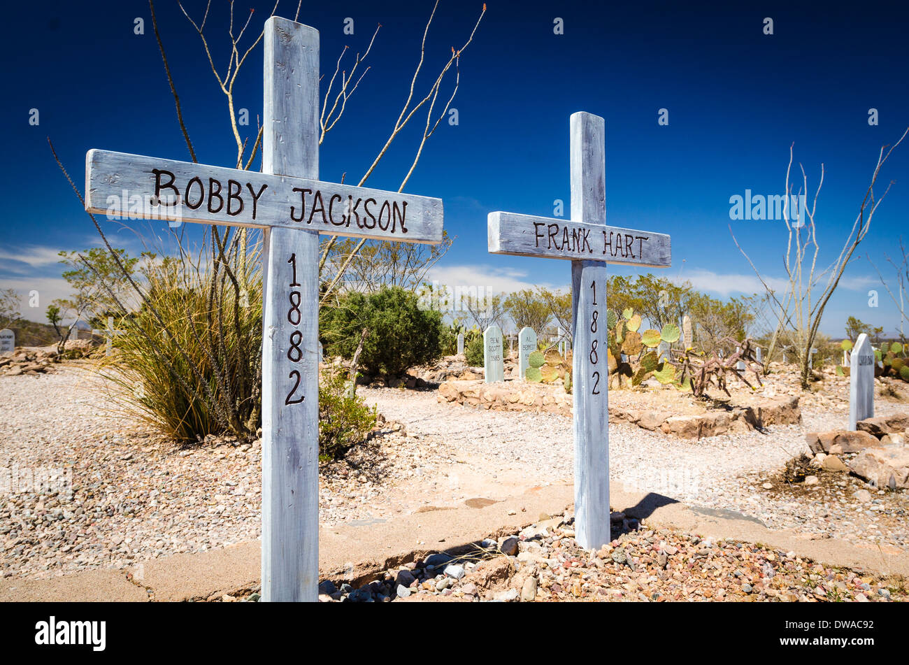 Graves at Boothill Graveyard, Tombstone, Arizona USA Stock Photo - Alamy