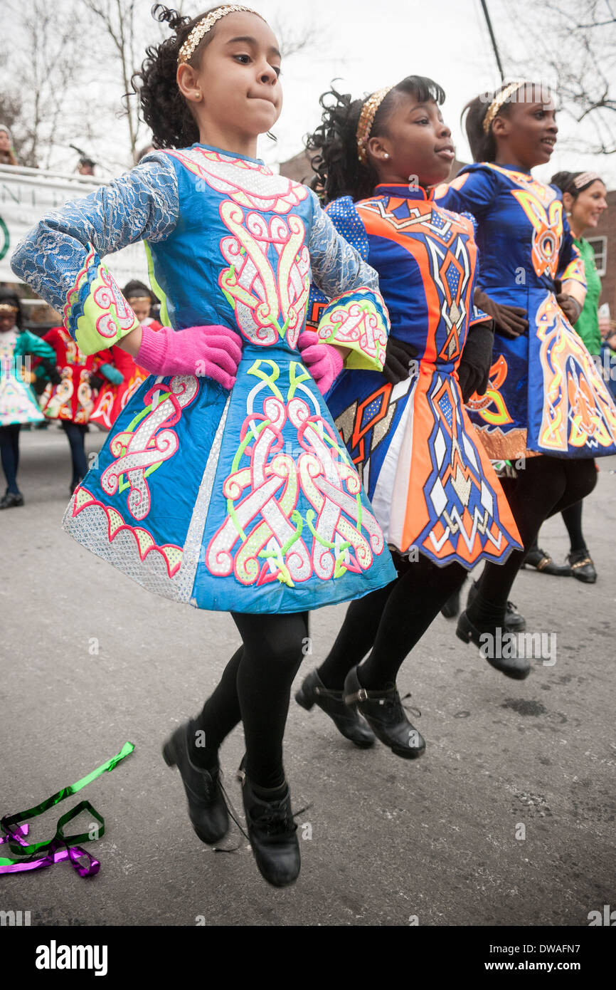 Multicultural students perform their Irish Step Dancing routines at a