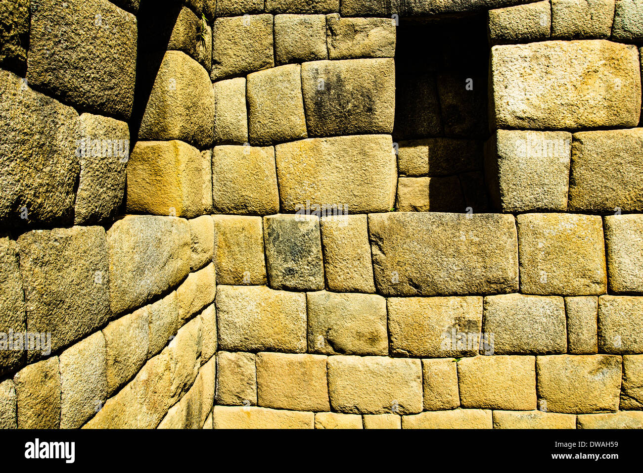 View of the ancient Inca City of Machu Picchu. The 15-th century Inca ...