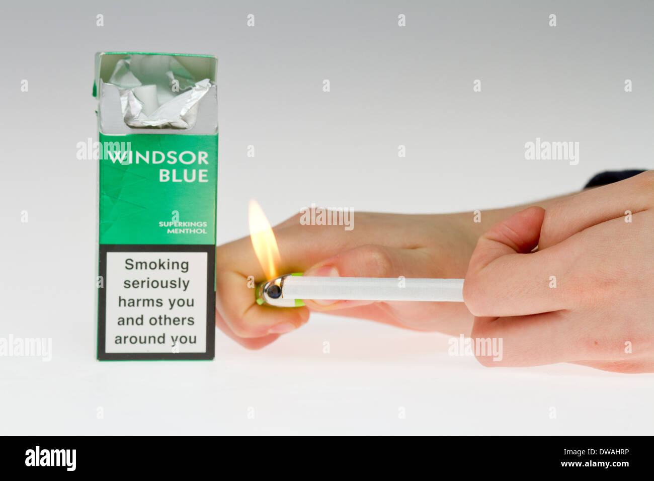 windsor cigarettes Windsor Blue Cigarettes Stock Photo