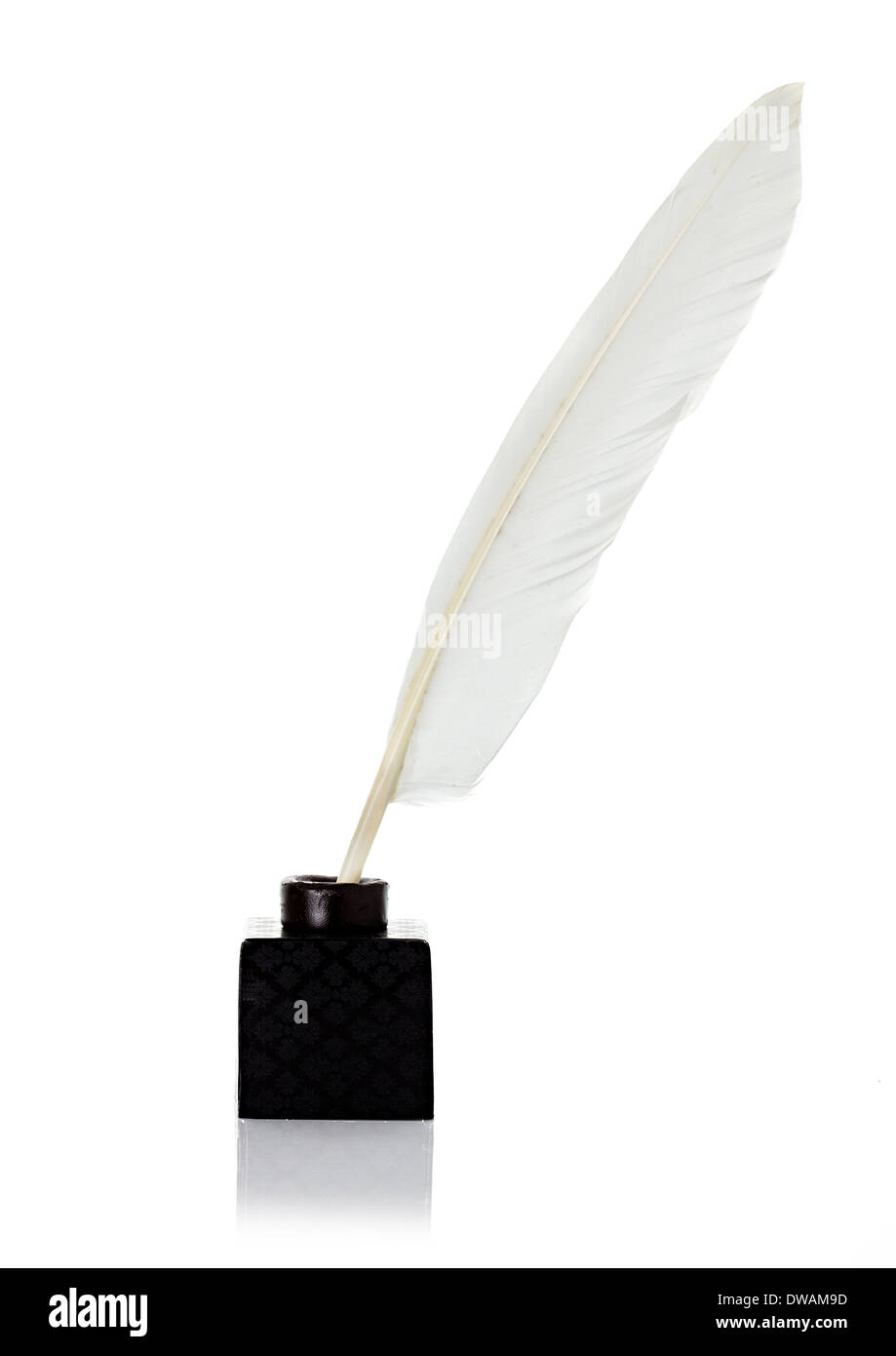 inkwell with quill pen Stock Photo Alamy