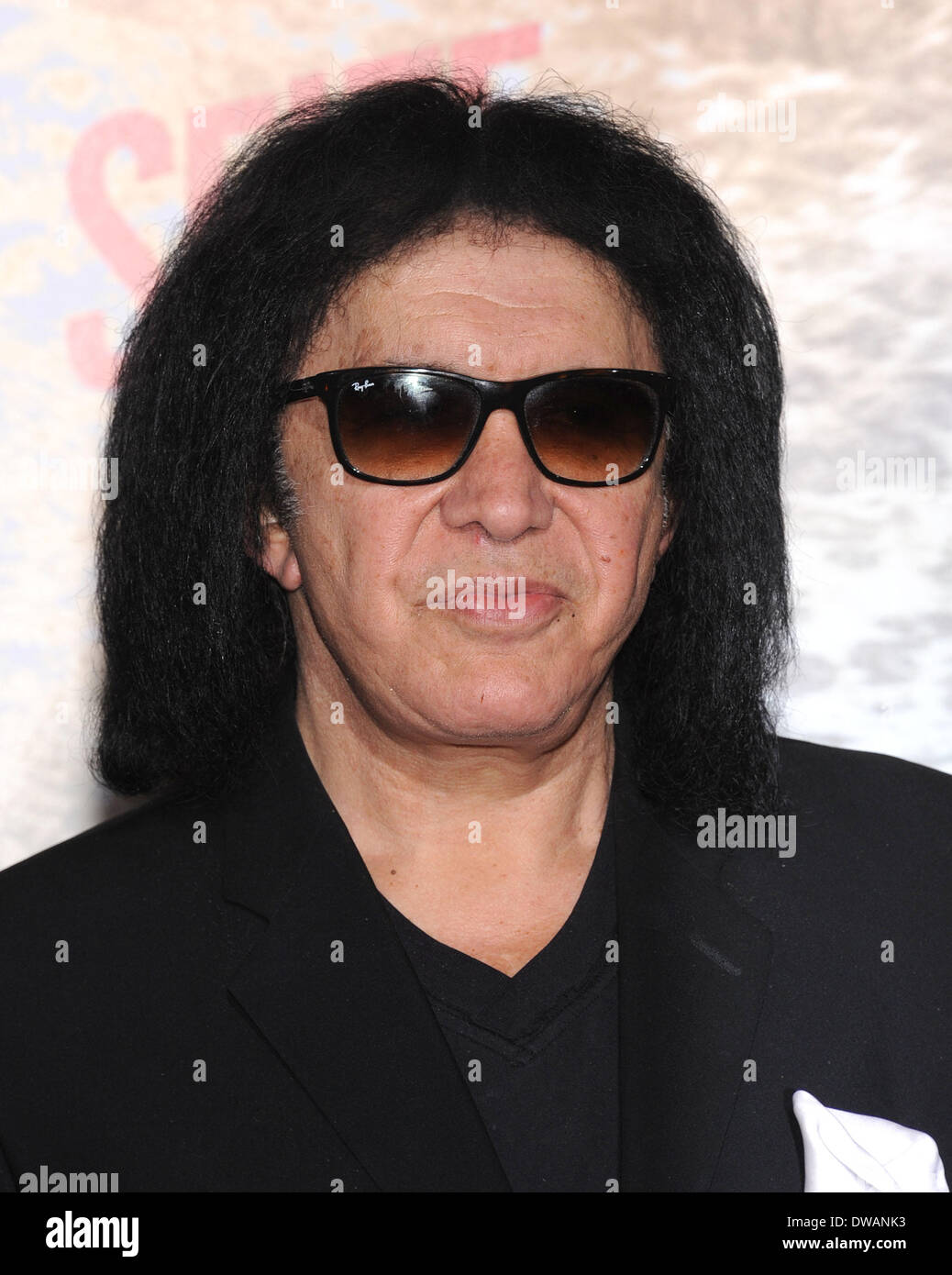 Hollywood, California, USA. 4th Mar, 2014. Gene Simmons arrives for the premiere of the film '300: Rise Of An Empire' at the Chinese theater. Credit:  Lisa O'Connor/ZUMAPRESS.com/Alamy Live News Stock Photo