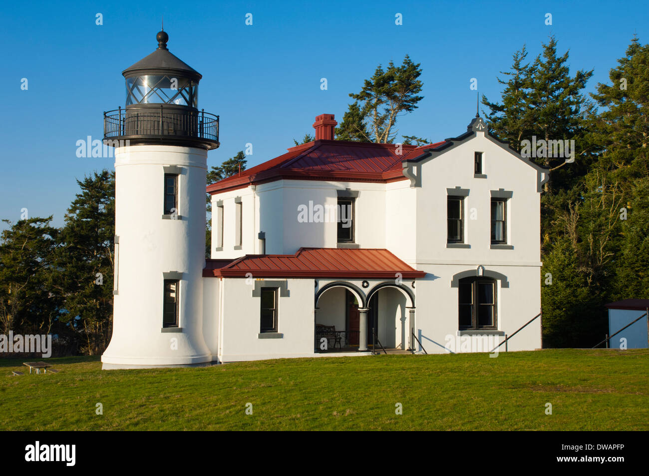 Admiralty Head Lighthouse, Fort Casey State Park, Whidbey Island, Washignton, USA Stock Photo