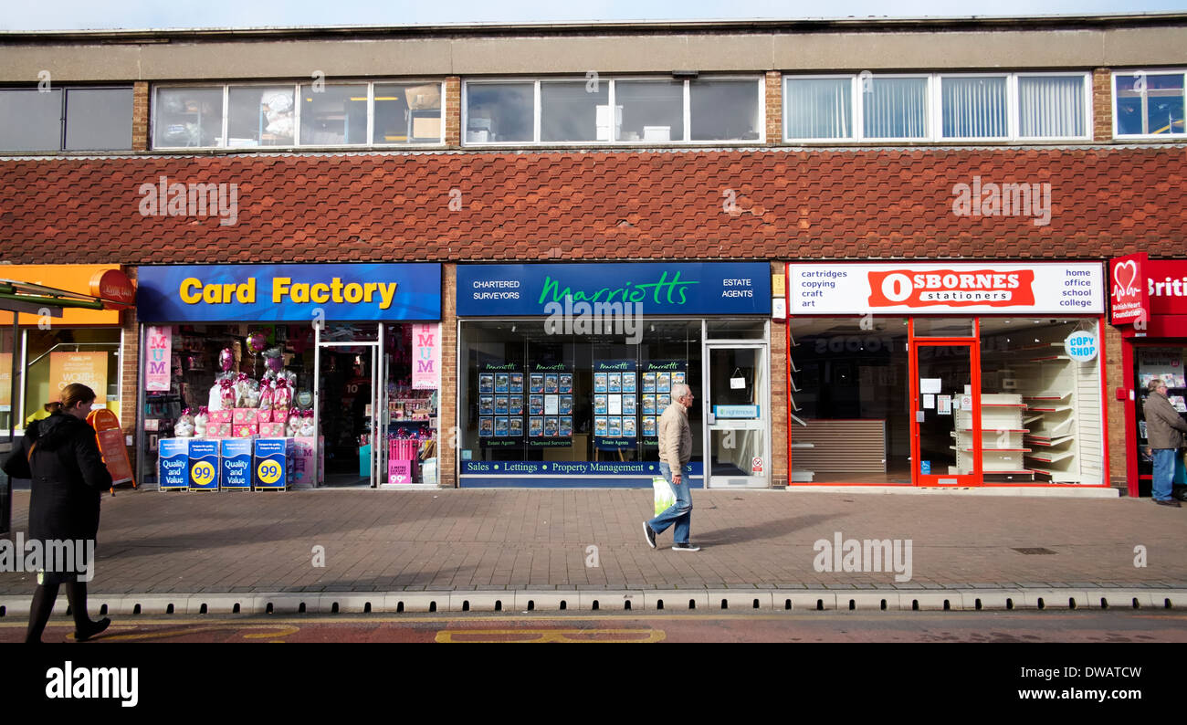 High street shops Arnold Nottingham England uk Stock Photo Alamy