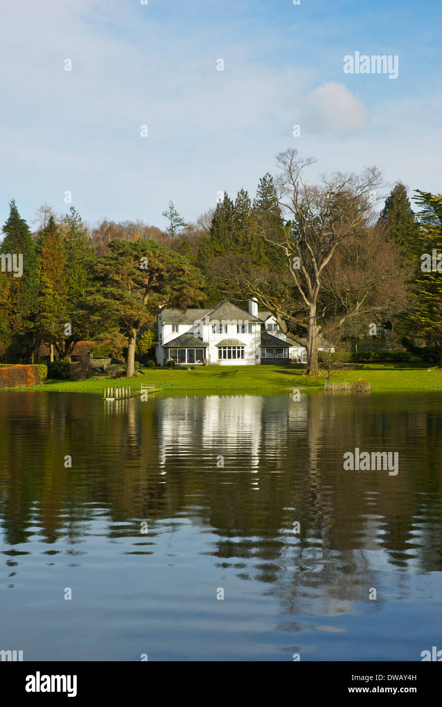 House overlooking Lake Windermere, Lake District National Park, Cumbria