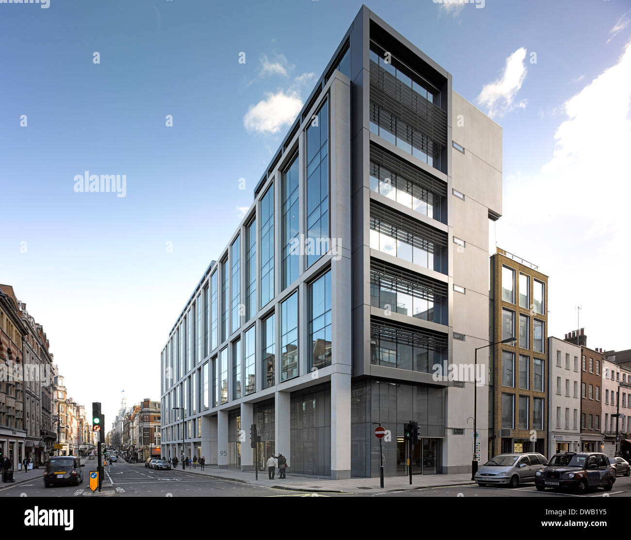 95 WIGMORE STREET, London, United Kingdom. Architect: ORMS Architecture Design, 2013. Overall exterior view. Stock Photo