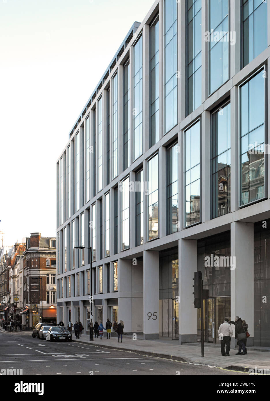 95 WIGMORE STREET, London, United Kingdom. Architect: ORMS Architecture Design, 2013. Overall exterior view. Stock Photo