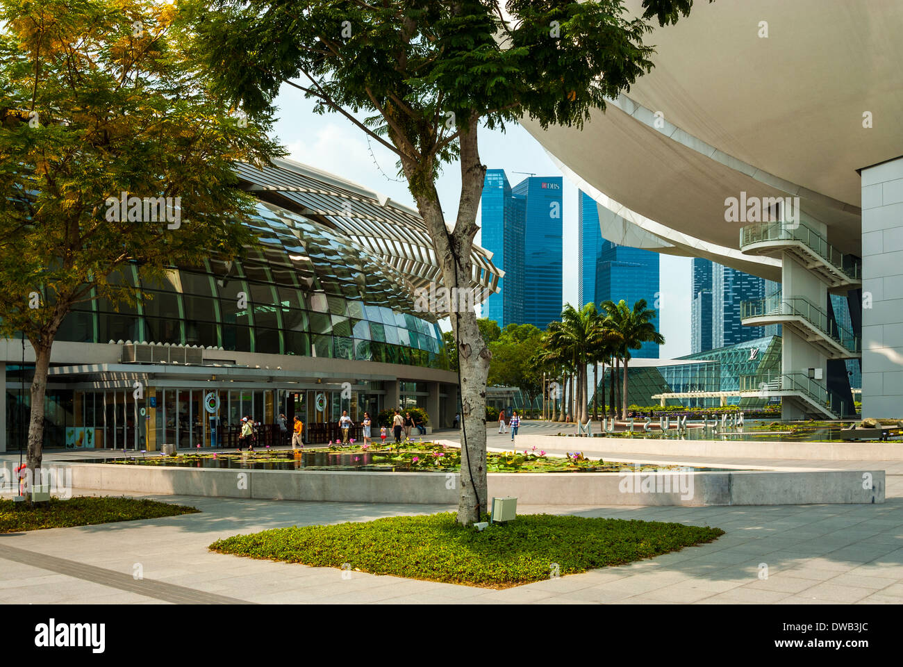 Waterfront Promenade, Marina Bay Sands, Singapore Stock Photo
