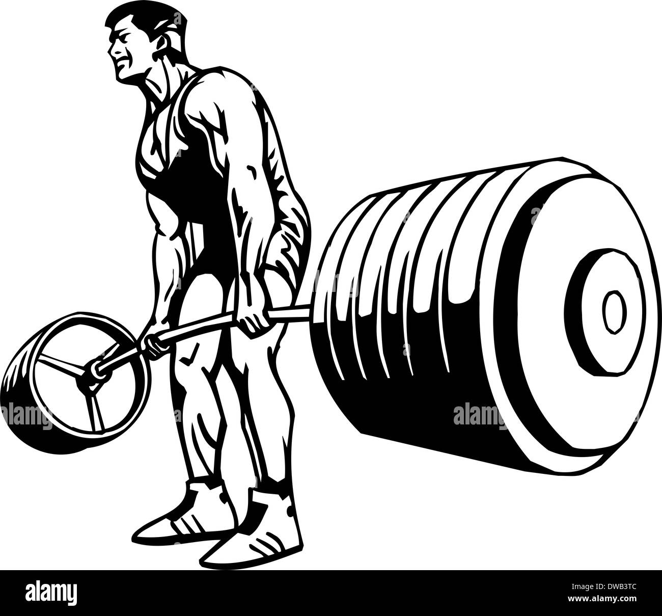 Bodybuilding and Powerlifting vector illustration Stock Photo