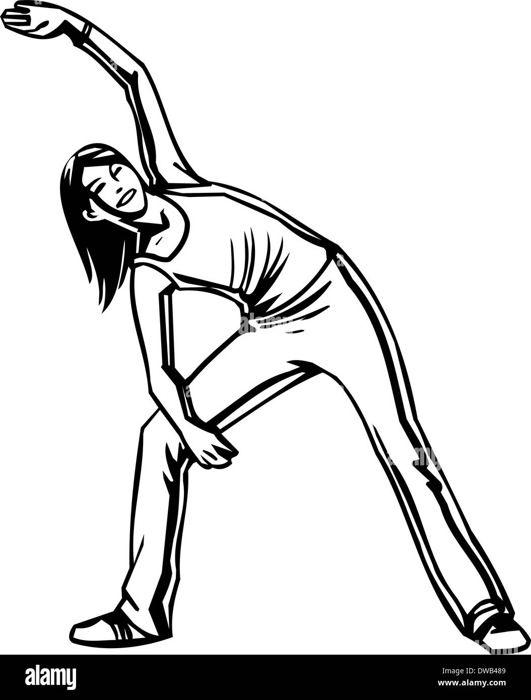 Women's Fitness -  illustration. Stock Photo