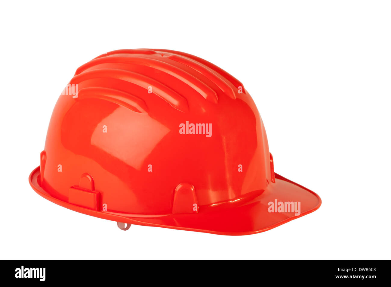 Stock image of orange hard hat isolated on white Stock Photo - Alamy