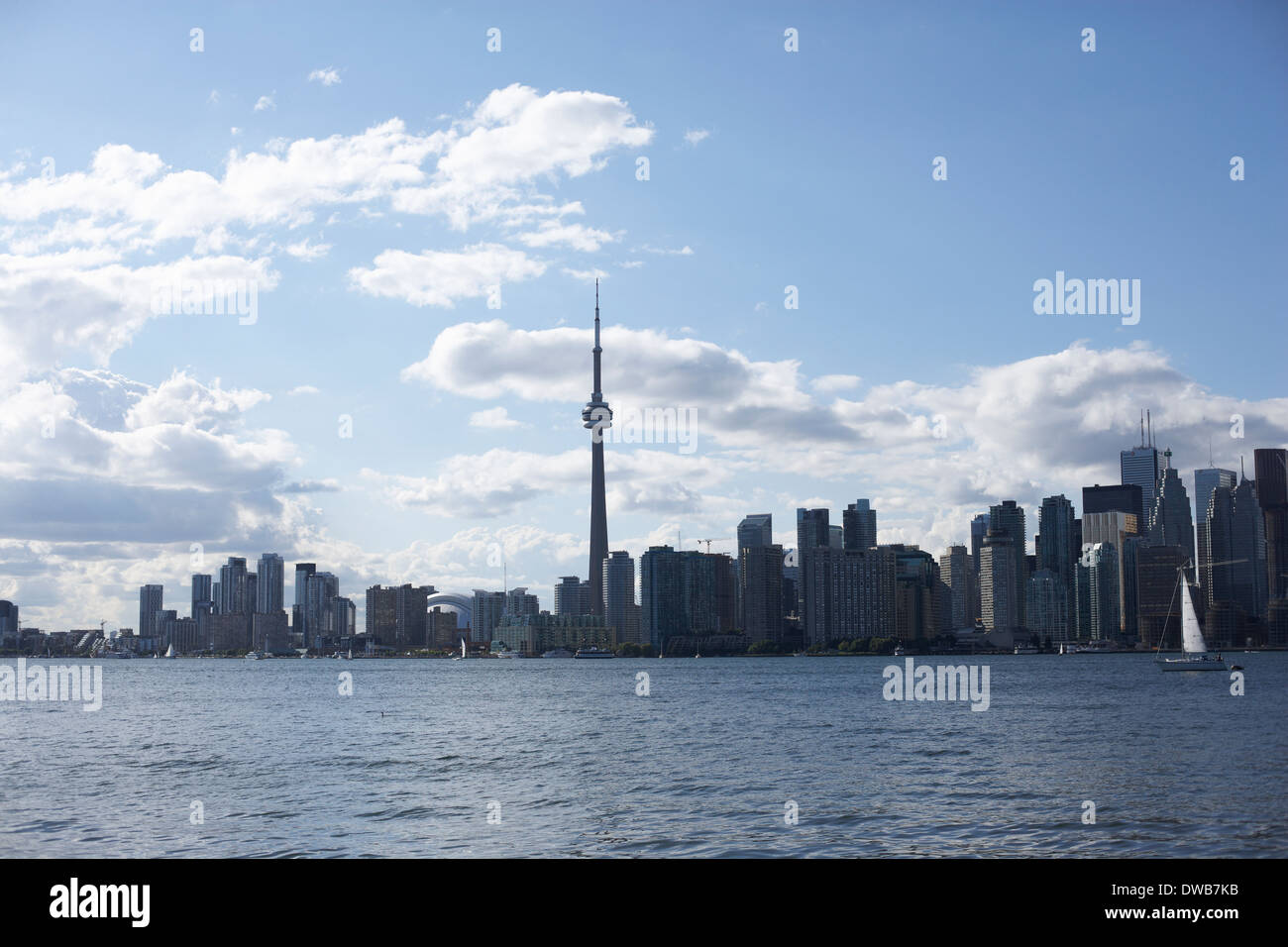 View of Lake Ontario and Toronto city skyline, Canada Stock Photo