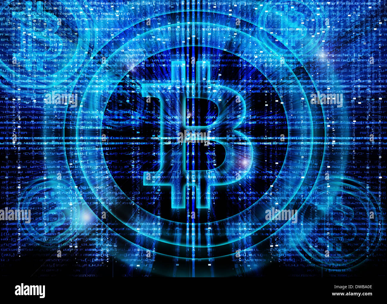 bitcoin symbol Stock Photo