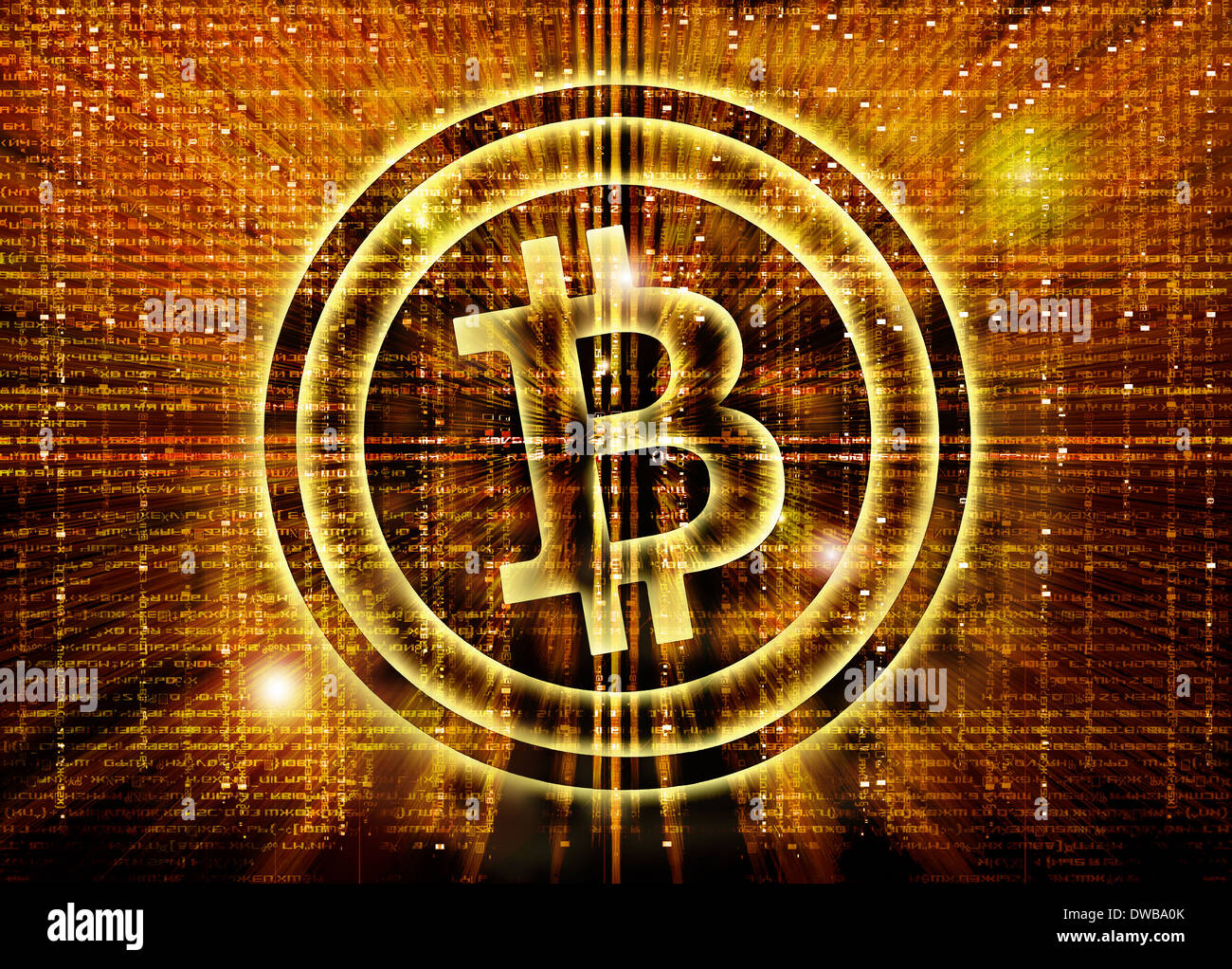 bitcoin symbol Stock Photo