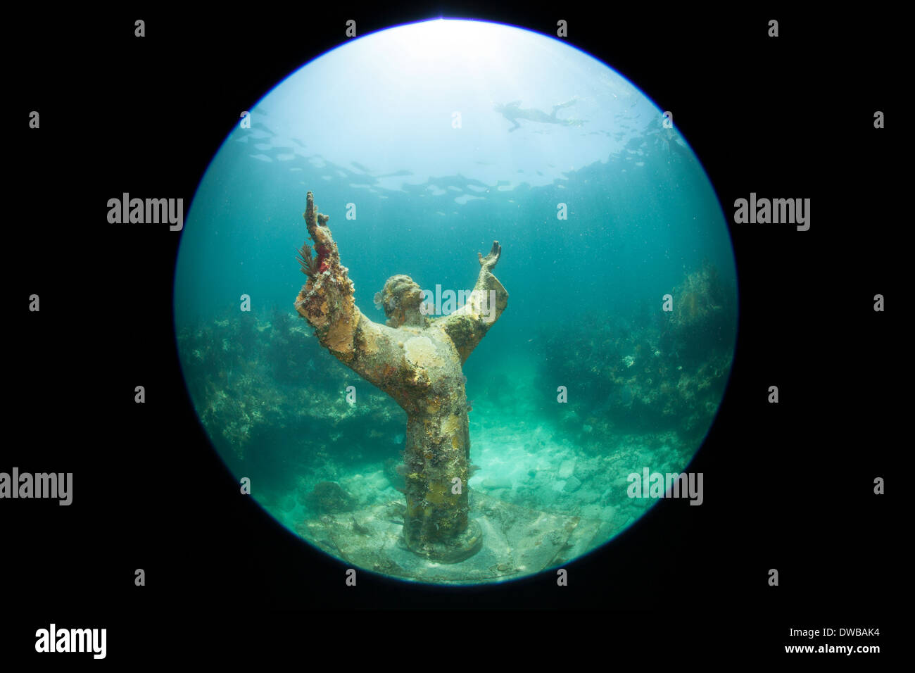 Statue of Christ of the Abyss. Stock Photo