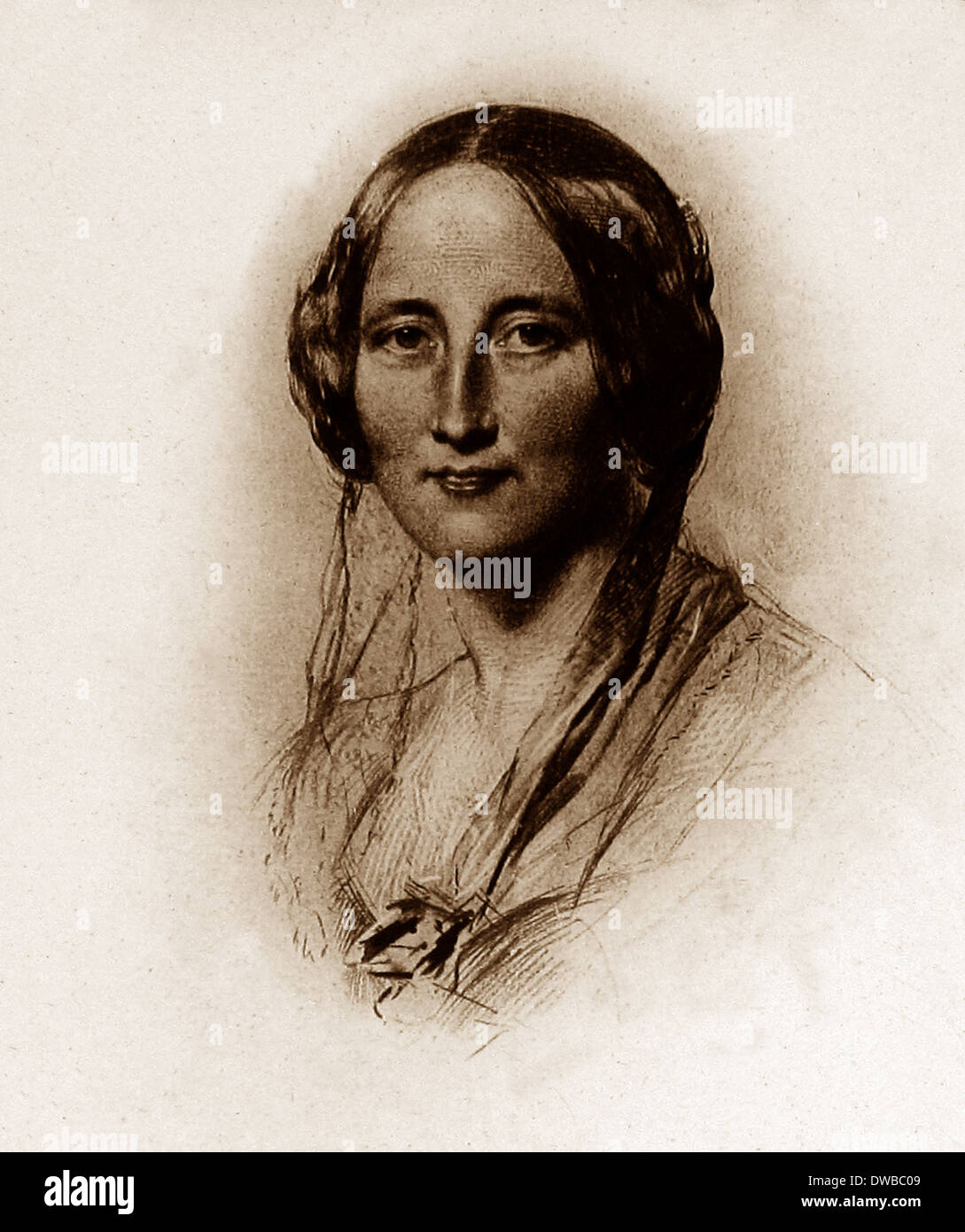 Mrs Gaskell in 1851 Stock Photo