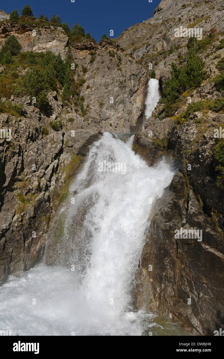 Spain, National Park Ordesa y Monte Perdido, Cascadas de La Larri Stock Photo