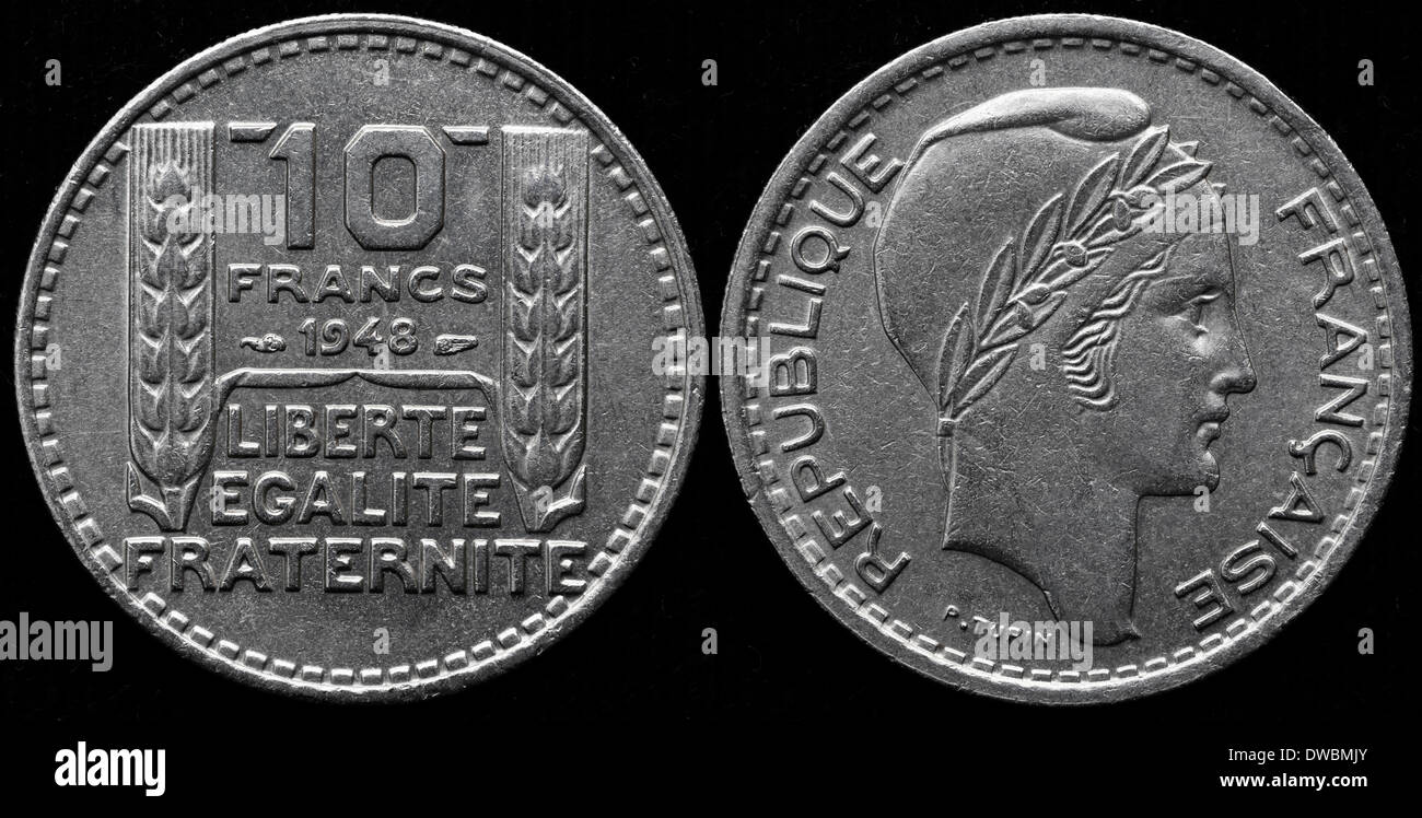 valeur piece argent 10 francs 1948