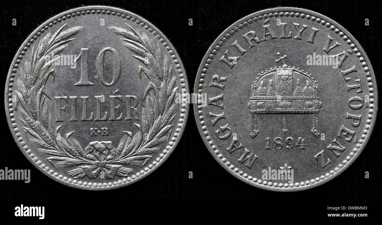 10 Filler coin, Hungary, 1894 Stock Photo Alamy