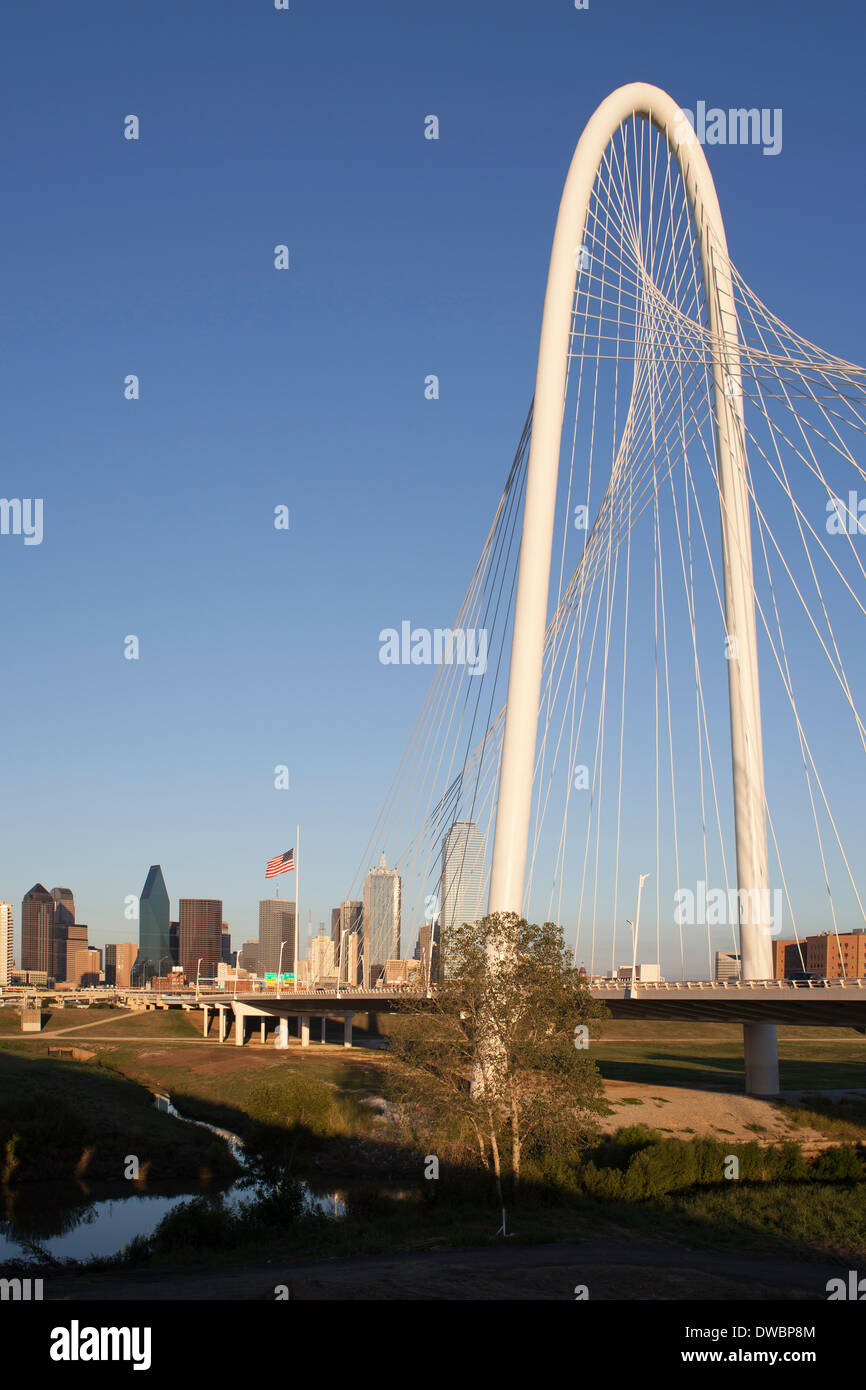 United States of America, Texas, Dallas, Margaret Hunt Hill Bridge Stock Photo