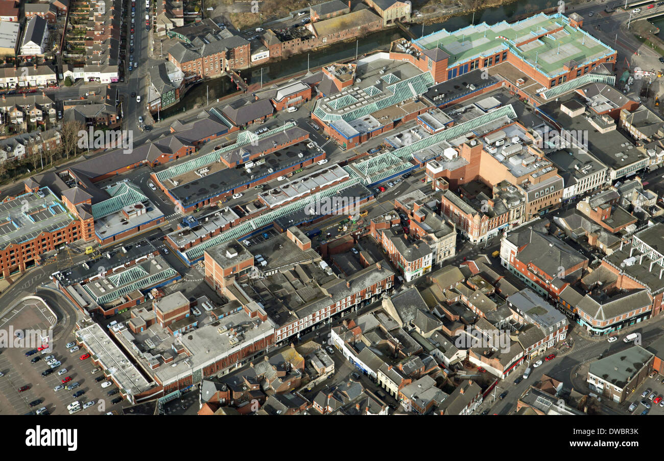 aerial view of Freshney Place shopping centre, Grimsby town centre