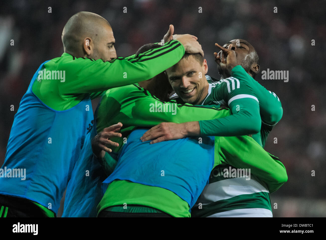 MArcus Berg(CR) celebrate the second goal of his team against Olympiacos  Stock Photo - Alamy