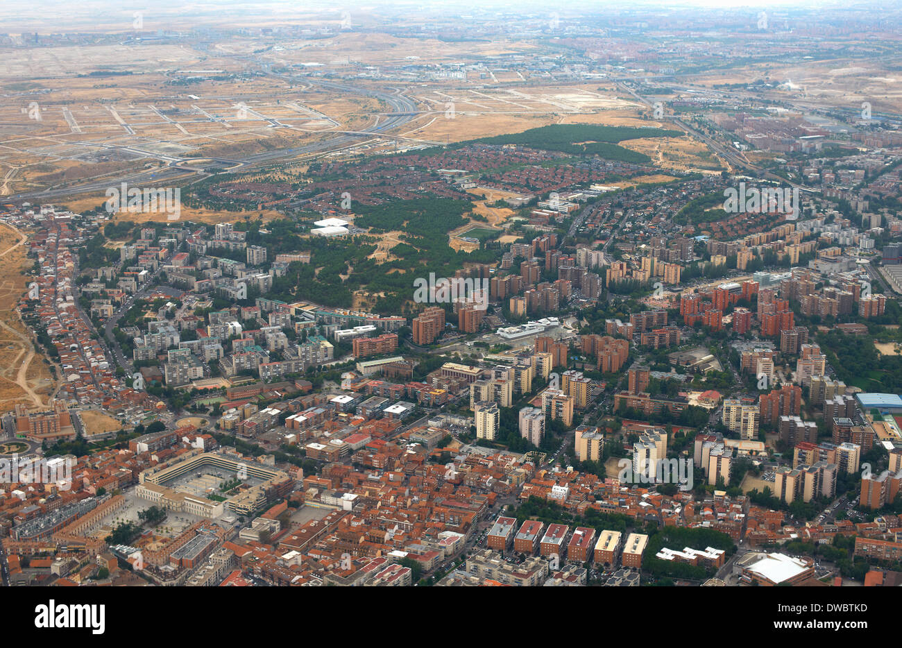 Aerial view of Madrid, Spain Stock Photo