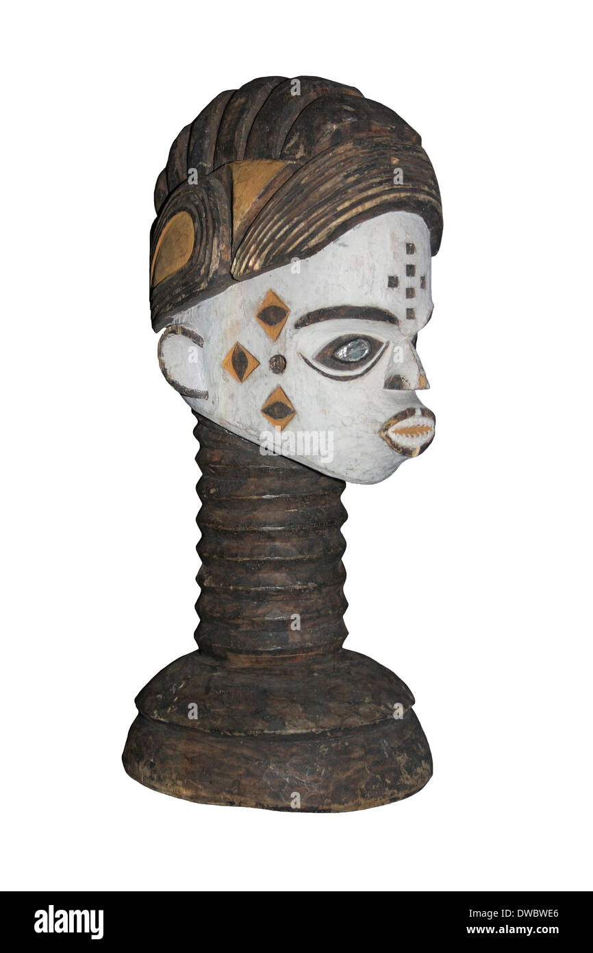 Nigeria West Africa Igbo Headdress Stock Photo