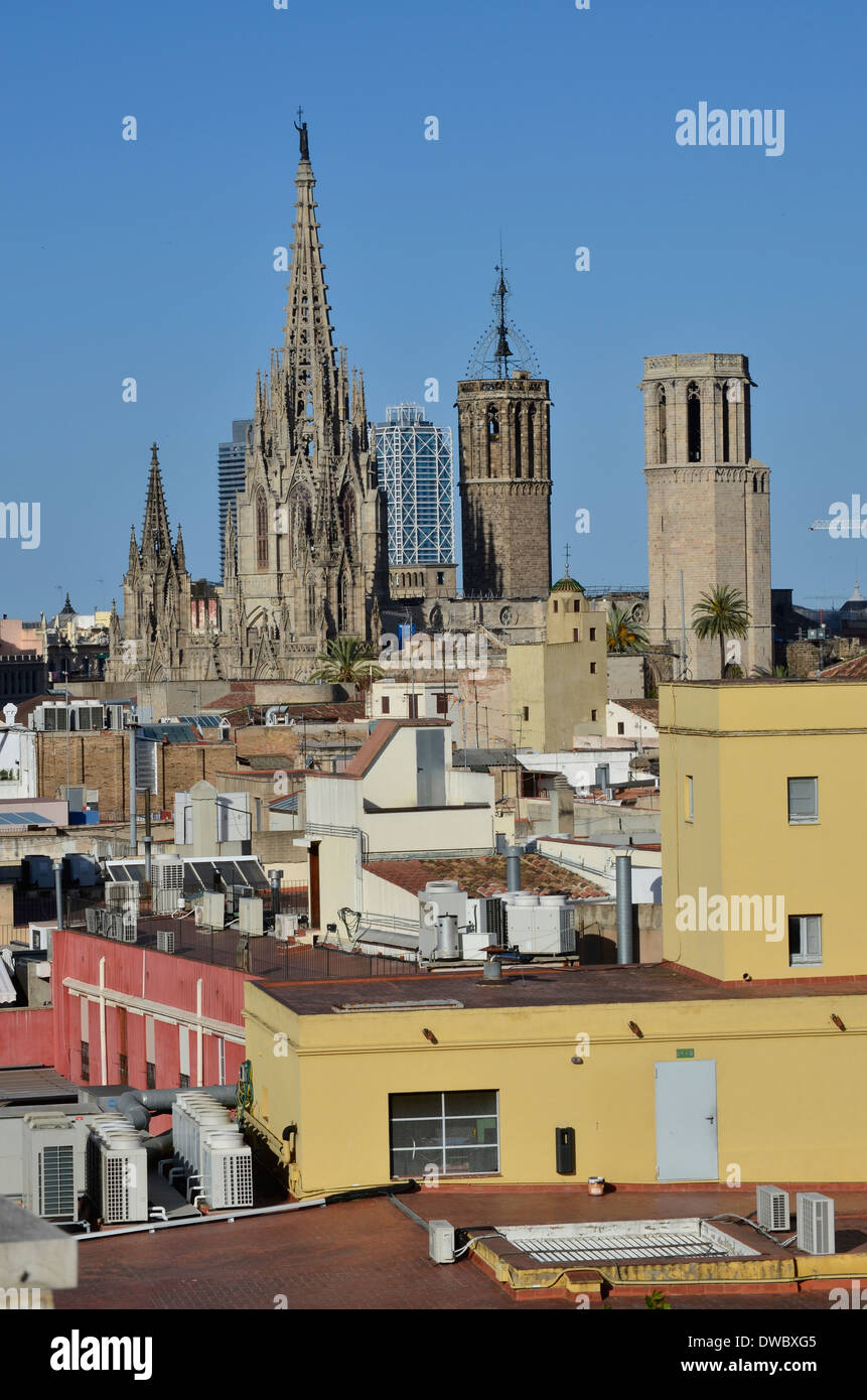 Overview barcelona city skyline travel cityscape day view hi-res stock ...