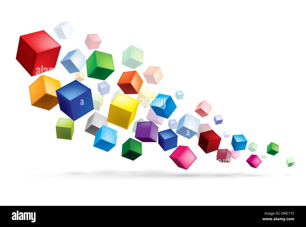 Cubes in various combinations. Abstract illustration for design Stock ...