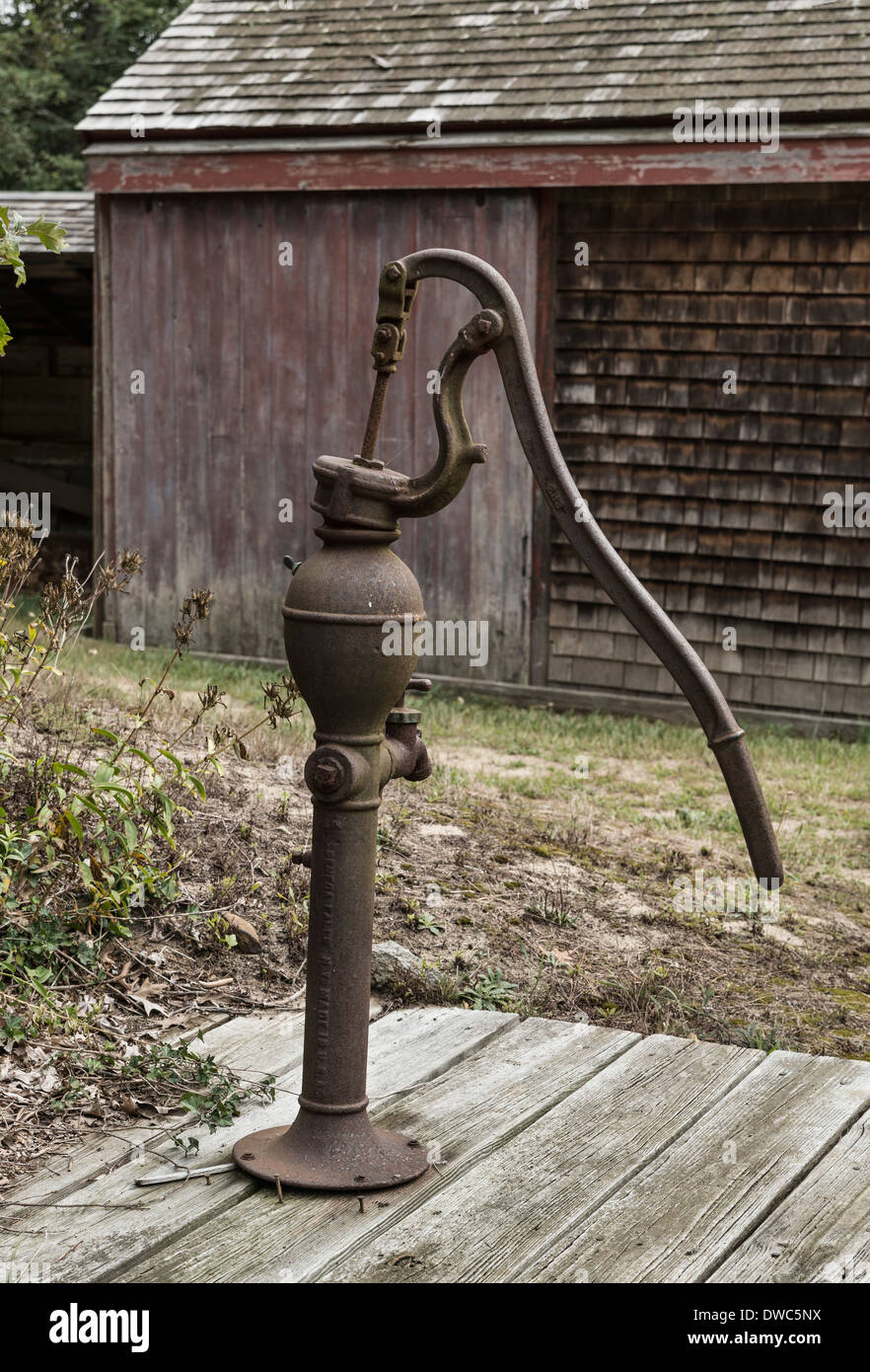 Old fashioned water pump. Stock Photo