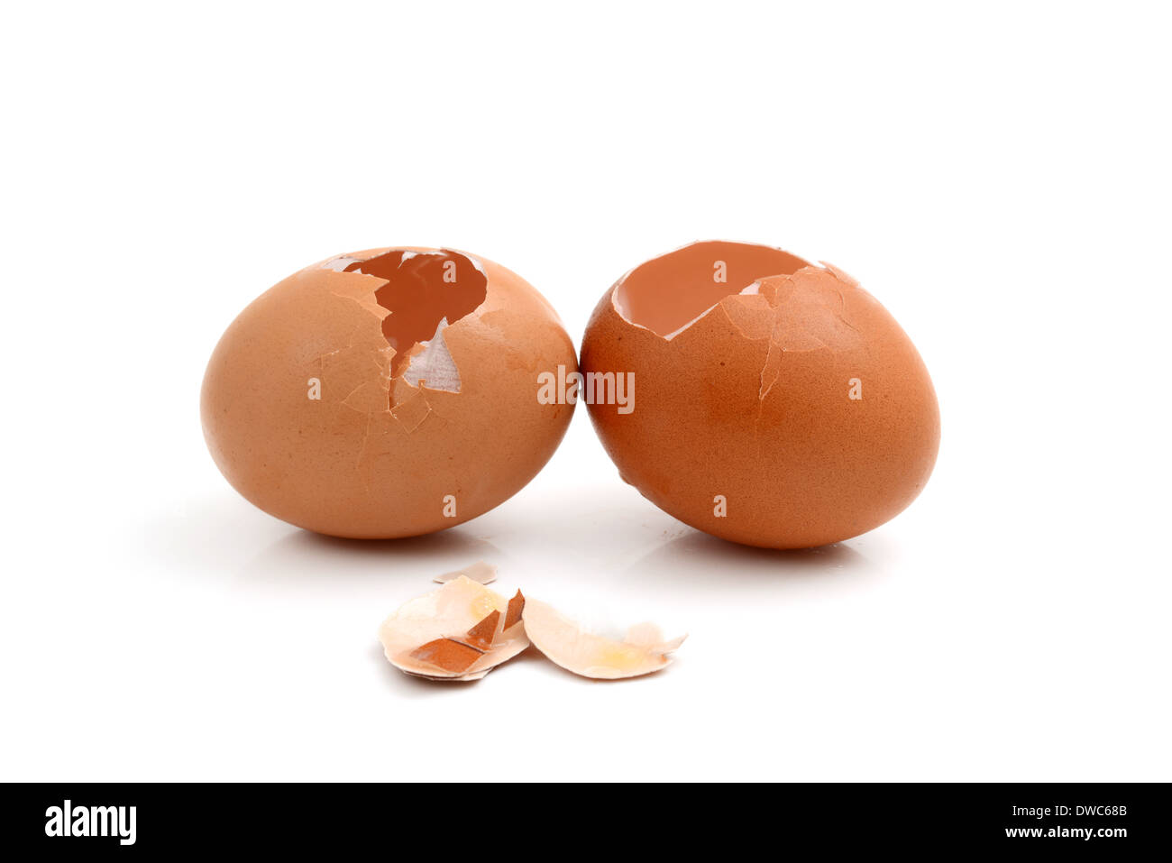 eggshell isolated on white Stock Photo