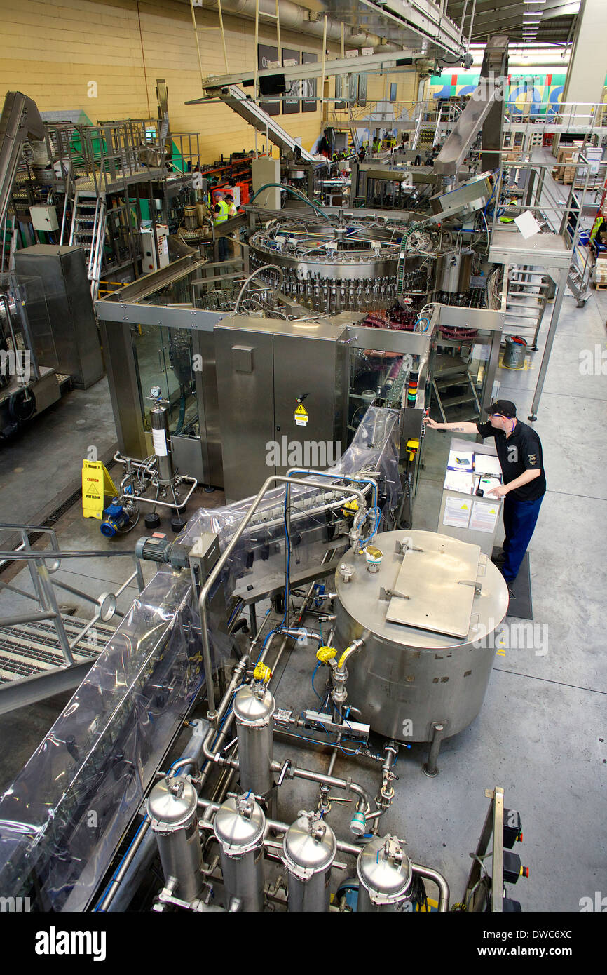 Whisky bottling production line at William Grant & Sons' plant in