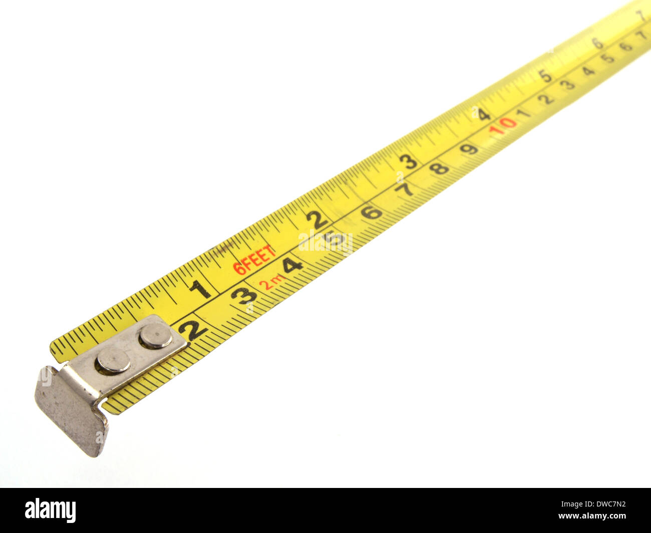 Small Measuring Tape On White Background Stock Photo - Download