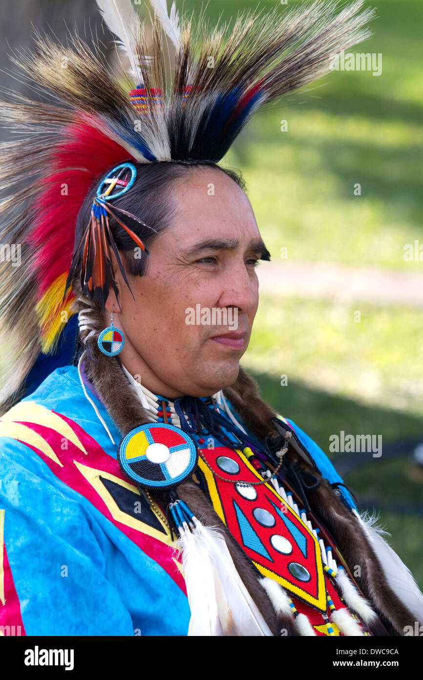 Blackfoot Indian at the Blackfoot Arts and Heritage Festival, Waterton
