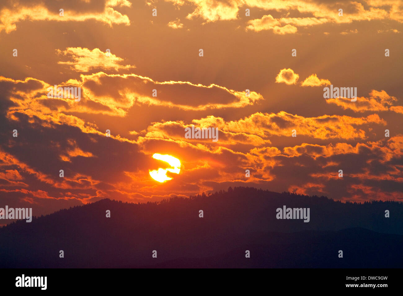 Summer sunrise in Boise, Idaho, USA. Stock Photo