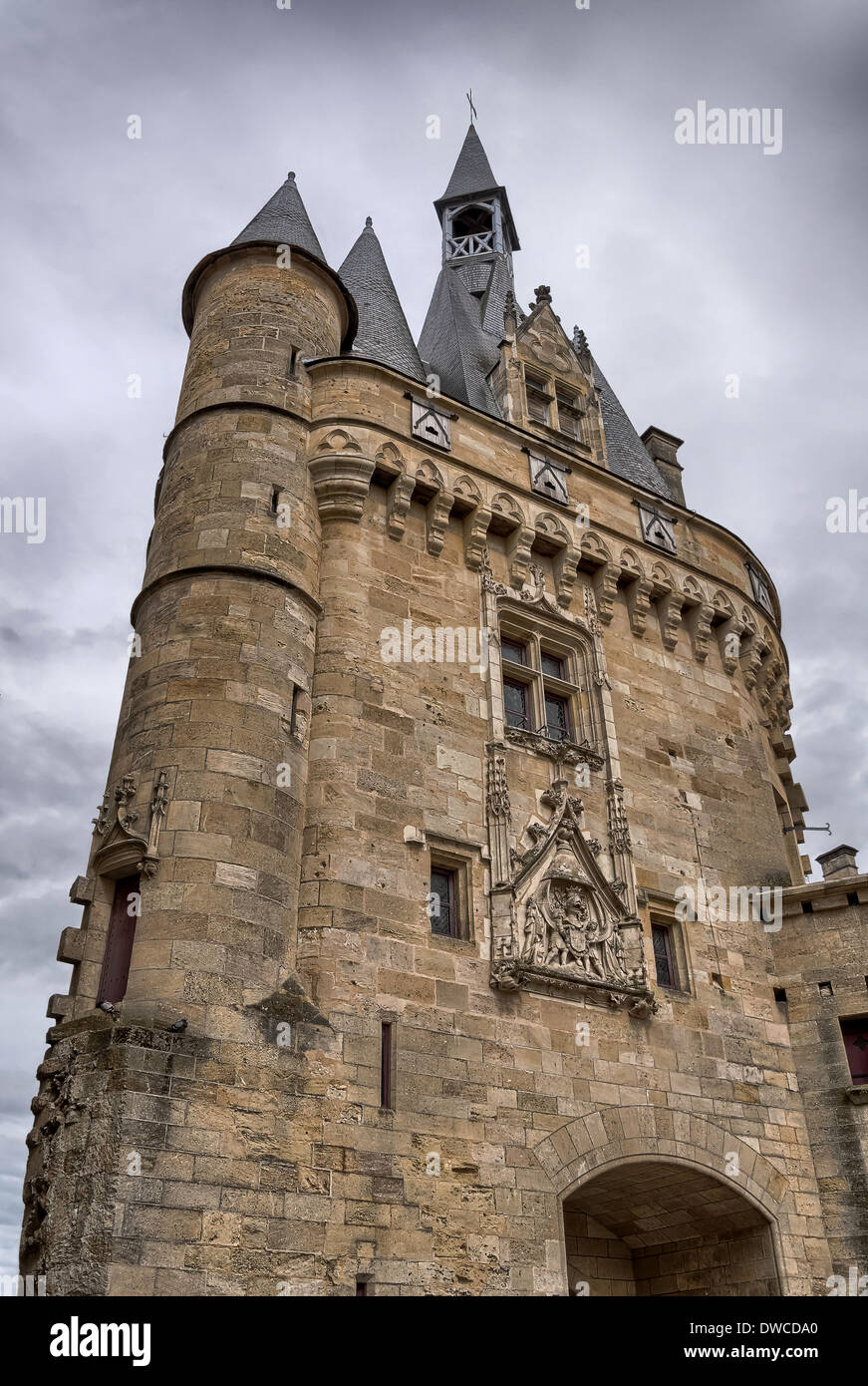 Porte Cailhau, a medieval gate of the old city walls in Bordeaux