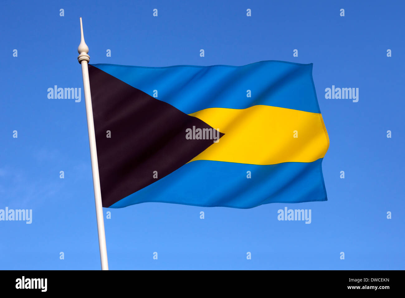 Flag of The Bahamas Stock Photo