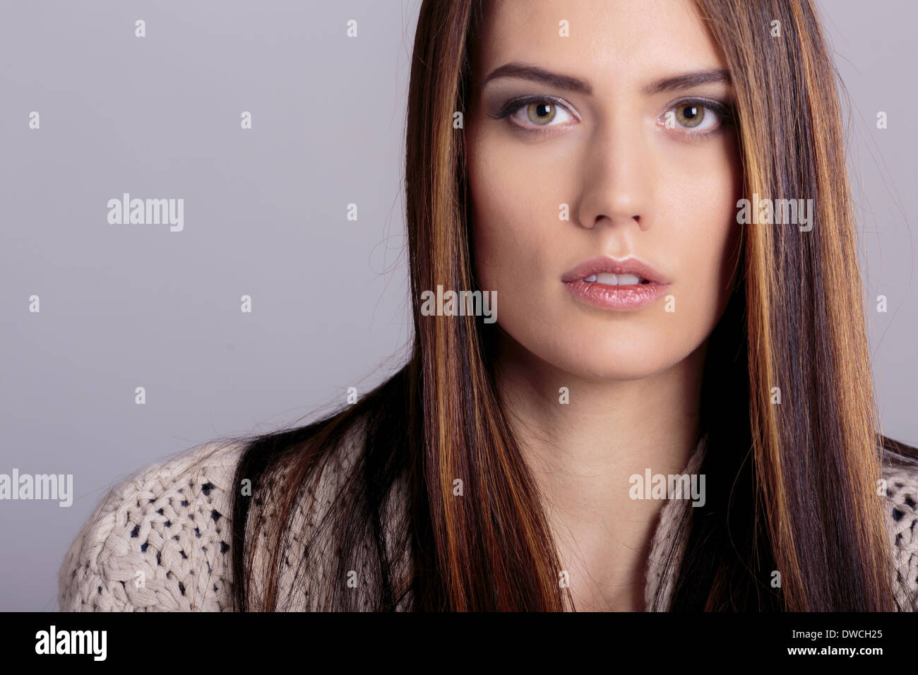 Portrait of the pretty young woman Stock Photo - Alamy