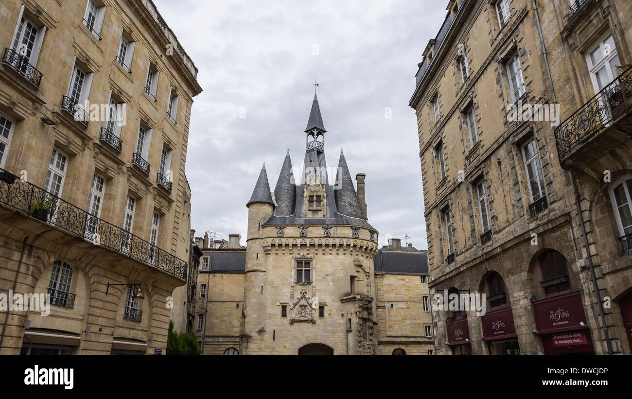 Porte Cailhau, a medieval gate of the old city walls in Bordeaux