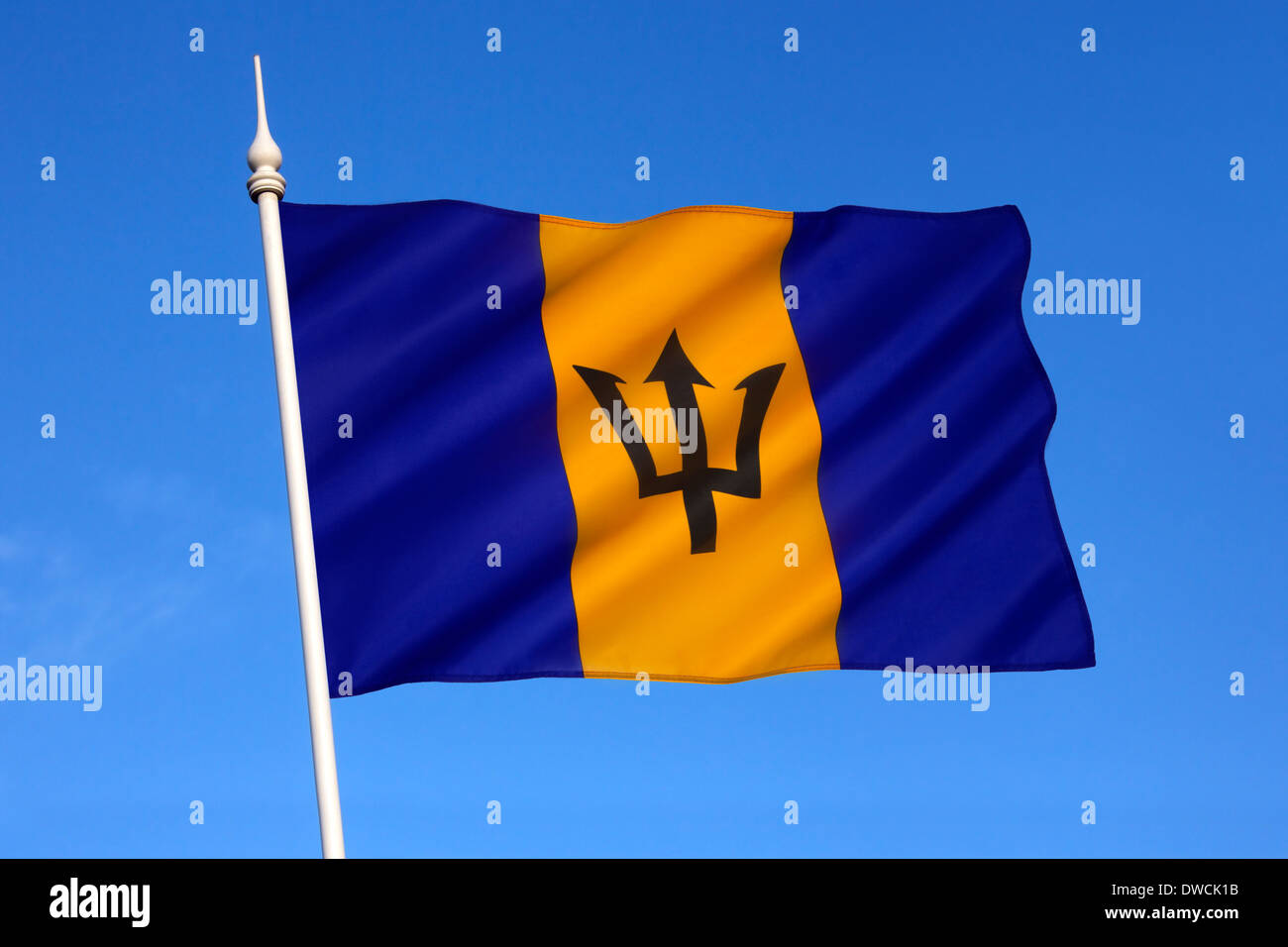 Flag of Barbados Stock Photo
