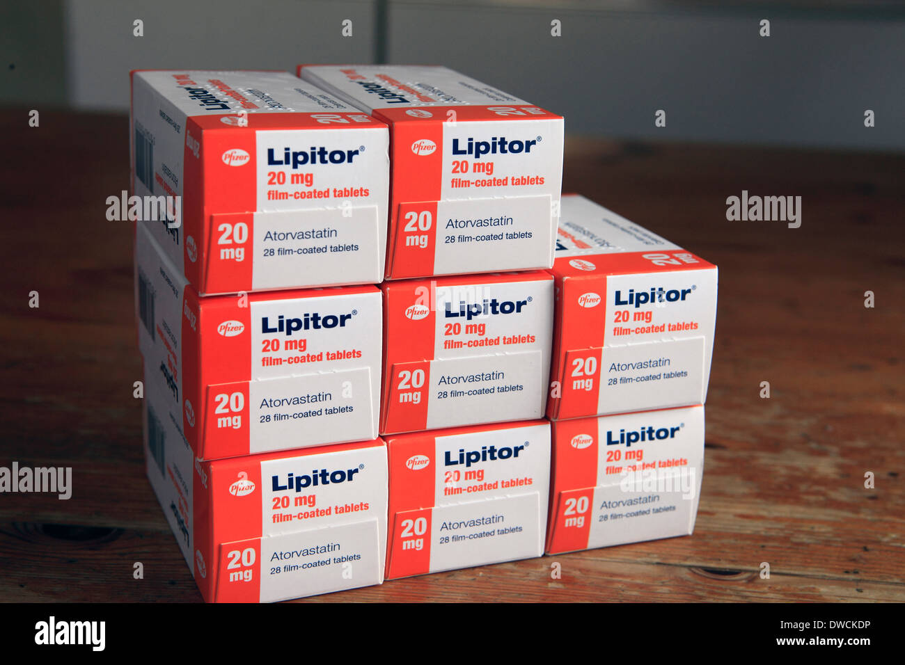 united kingdom boxes of lipitor a prescription medicine Stock Photo - Alamy