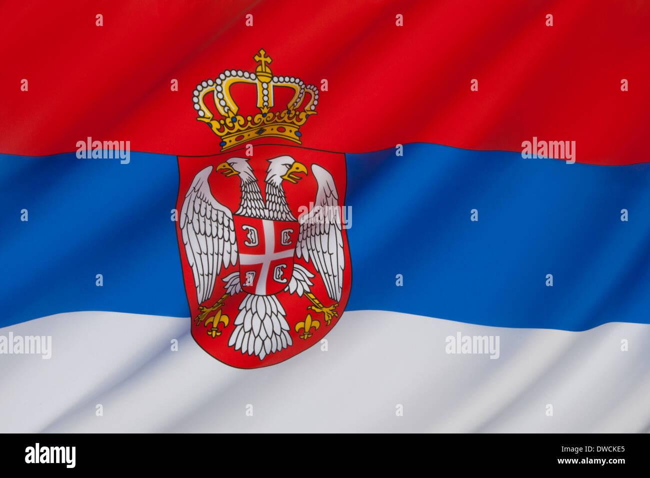 Flag of Serbia Stock Photo Alamy
