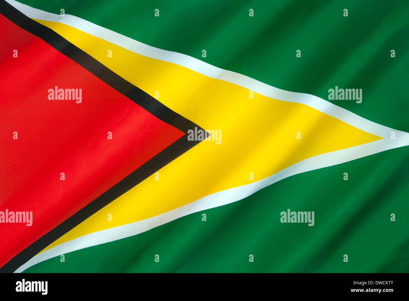 Flag of Guyana Stock Photo