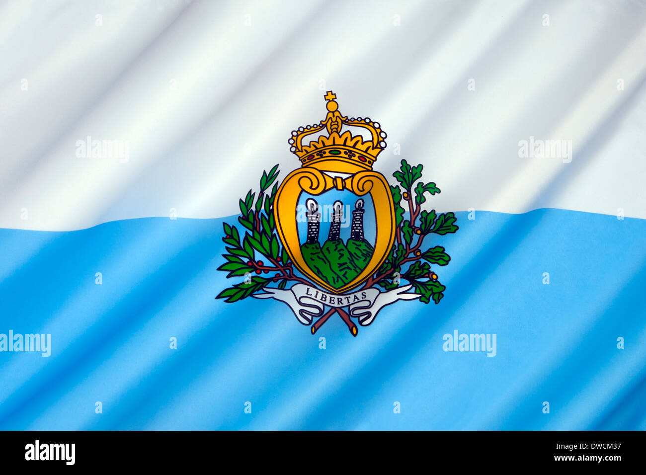 Flag of the Republic of San Marino Stock Photo Alamy