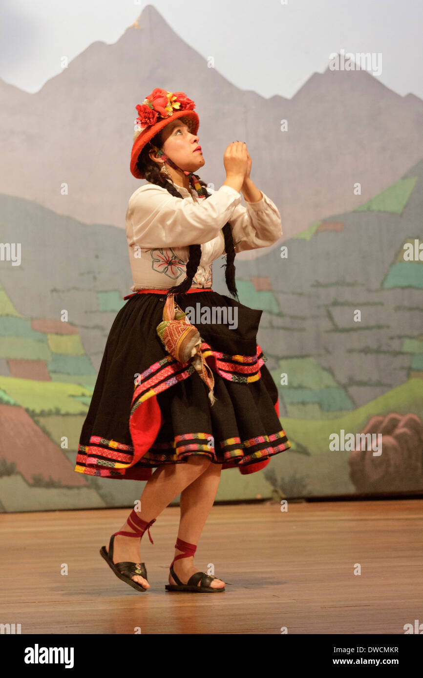 performance of traditional dances, Cuzco, Peru, South America Stock